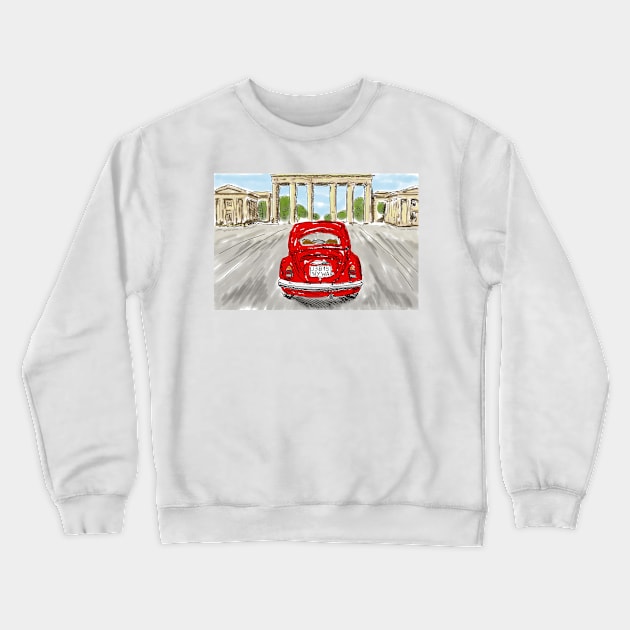 Classic car red Crewneck Sweatshirt by NYWA-ART-PROJECT